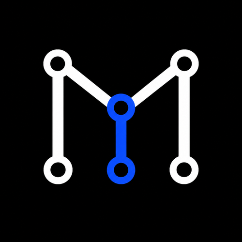 Abstract connected-node illustration on a dark field